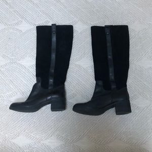 BCBG Generation Black Suede Tall Boots